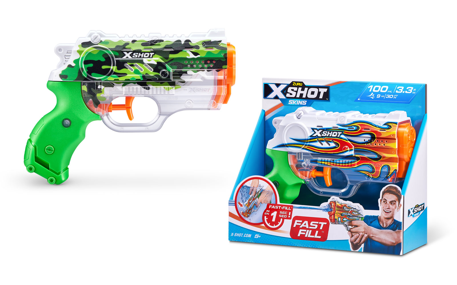 Водяной пистолет X-Shot Nano Skins Fast Fill 02362 Zuru